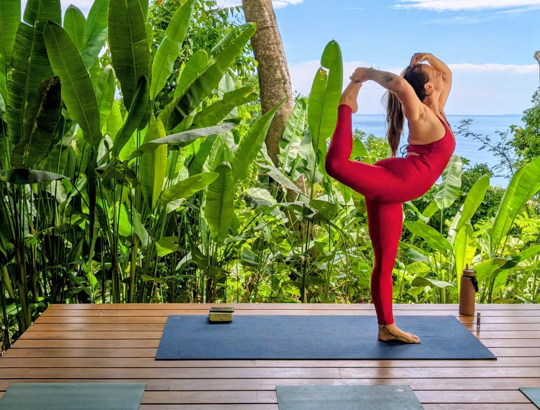 Covered yoga space